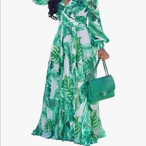 Womens Plus printed Maxi